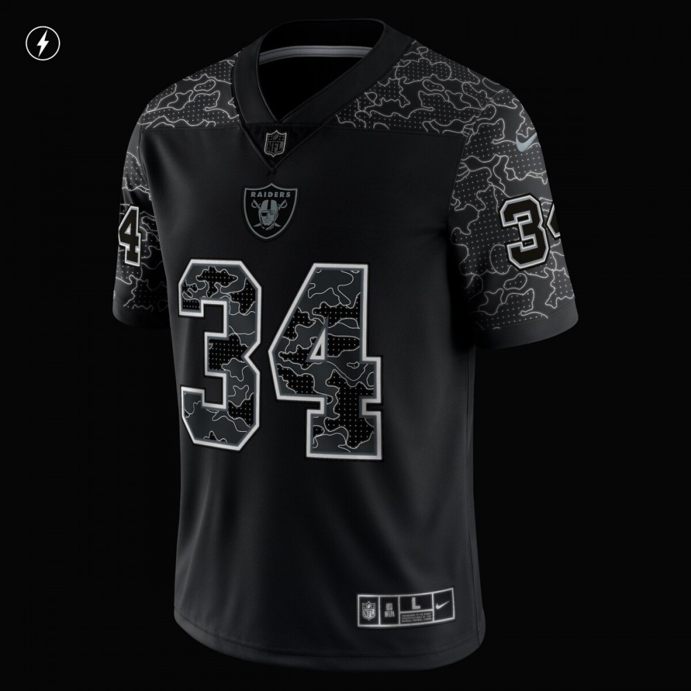 Bo Jackson Las Vegas Raiders Nike Retired Player RFLCTV Limited Jersey - Black-GridironStore